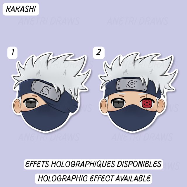 Sticker visage mignon Naruto | Kakashi