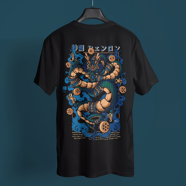 Dragon ball t-shirt | shenron t-shirt, Black version