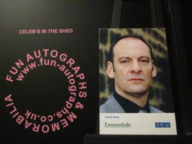 Nick Miles (Jimmy King) Original Emmerdale Blue &amp; Yellow Itv Logo Cast Card (SEE PIC)