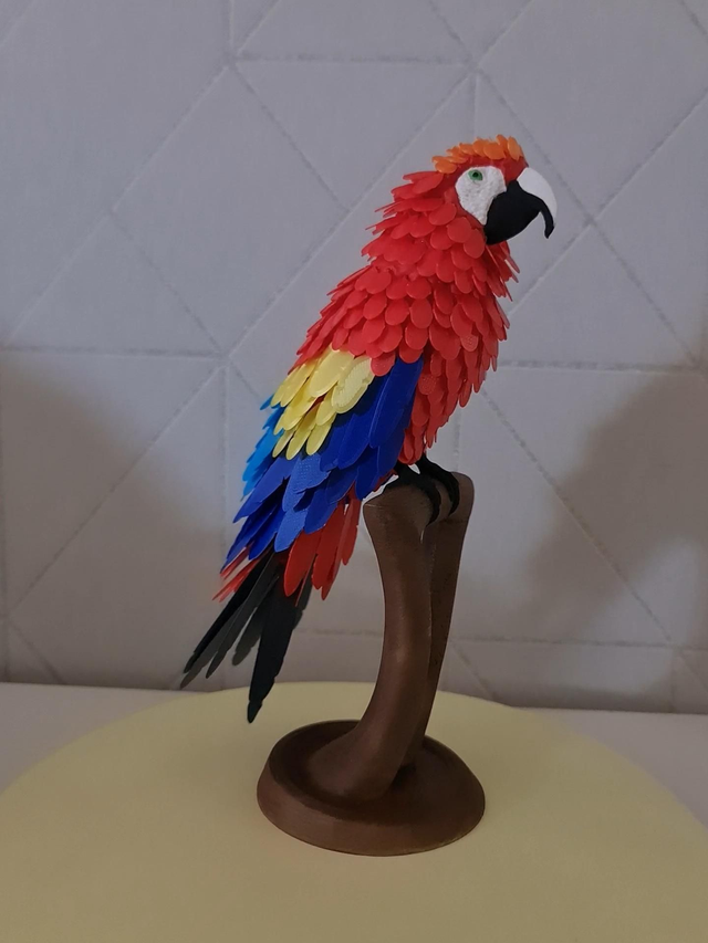 Perroquet sur son support