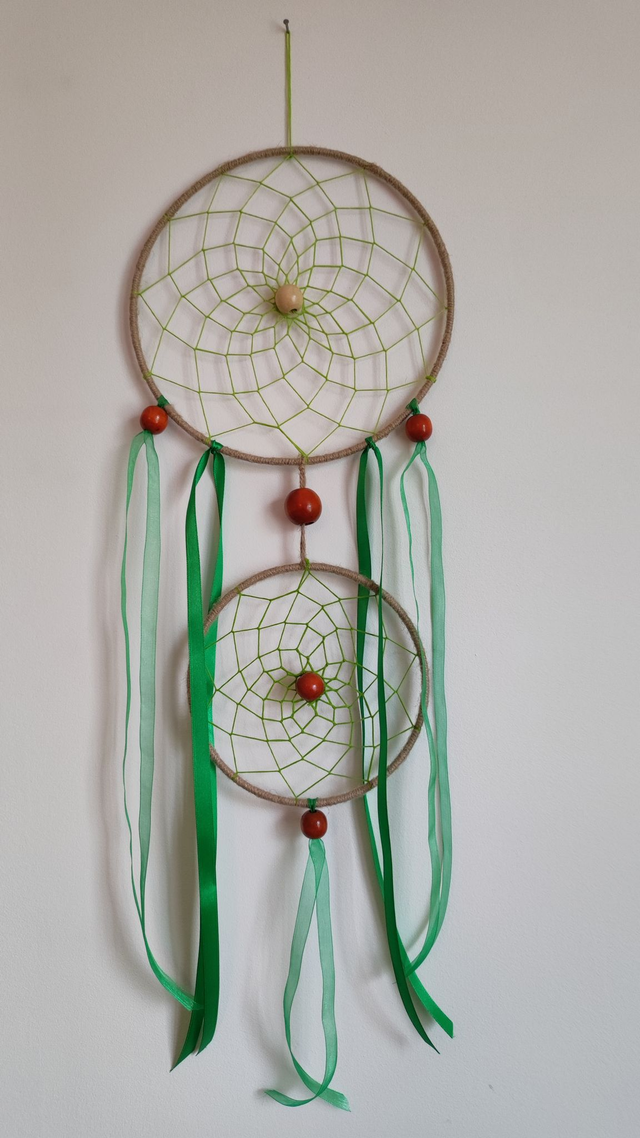 Attrape-rêves vert : Abondance, prospérité, santé, guérison