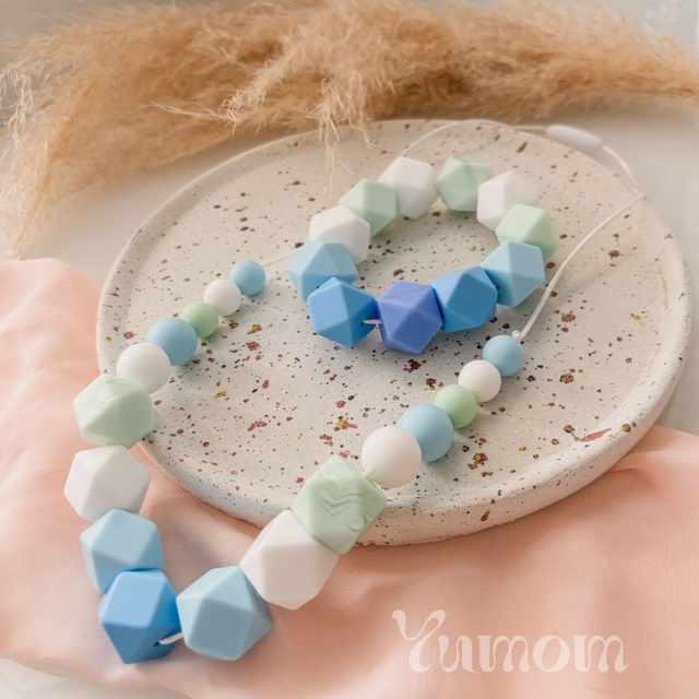 Azur - Collier d'allaitement, de portage et de dention waterproof 