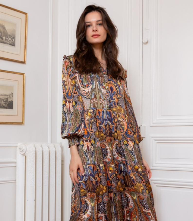 79-9. Robe maxi imprimée 