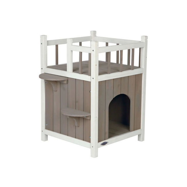 Trixie Cat's Home, Balkon, grau/weiß, 45 x 65 x 45 cm