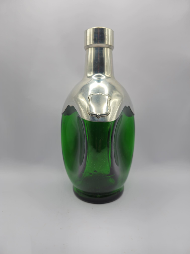 Carafe en verre et étain 