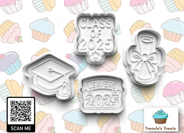 School Leavers 2025 Theme Fondant/cookie stamps with cutters