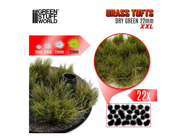 touffes 22mm dry green GSW 11449