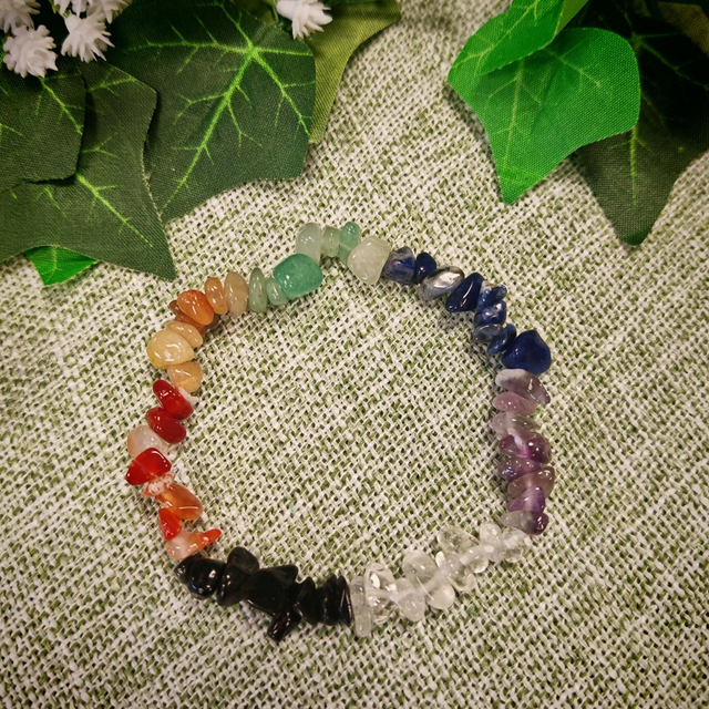 Bracelet chips 7 chakras