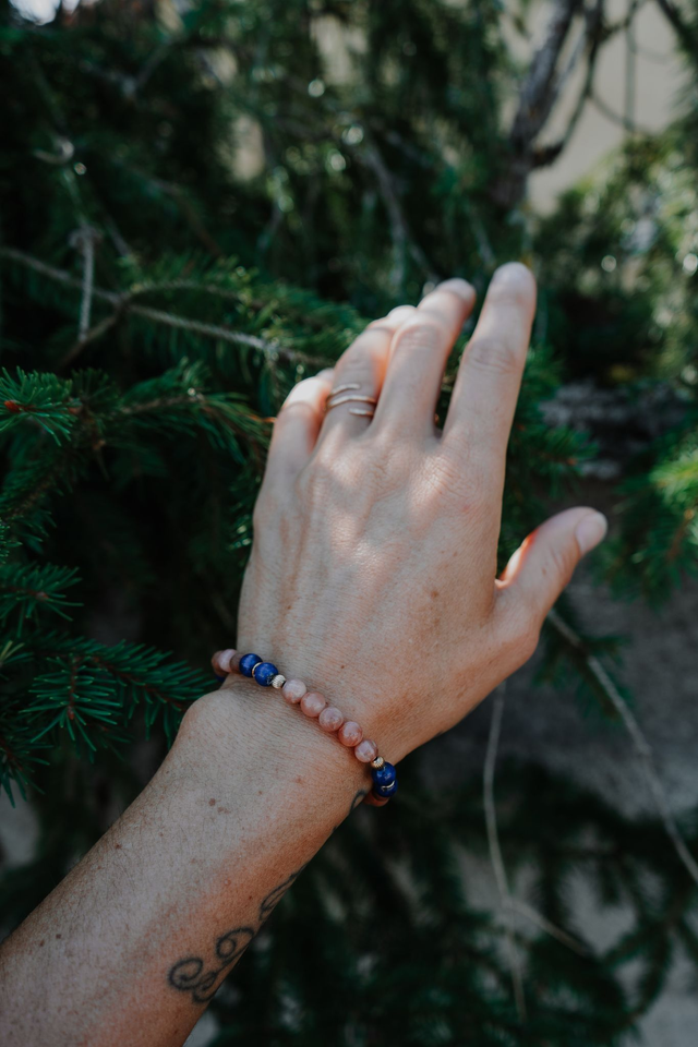 Bracelet sensoriel Lapis lazulli/Pierre de lune