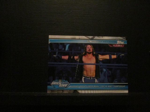 AJ Styles Defeats Jinder Mahal For The WWE Championship - Champions Original Trading Card #67