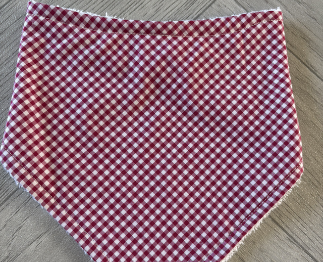 Magenta Gingham Bamboo Dribble Bib