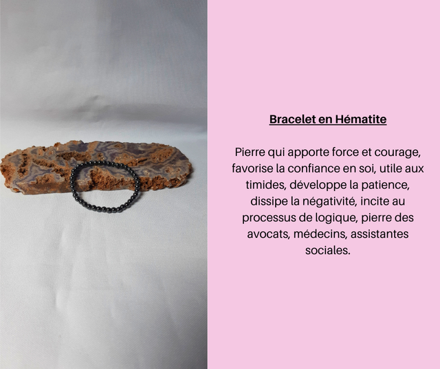 224- Bracelet enfants en Hématite- 4 mm