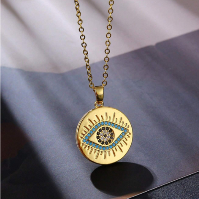 collier œil en acier inoxydable 