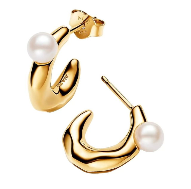 Créoles perles d&#039;eau douce 