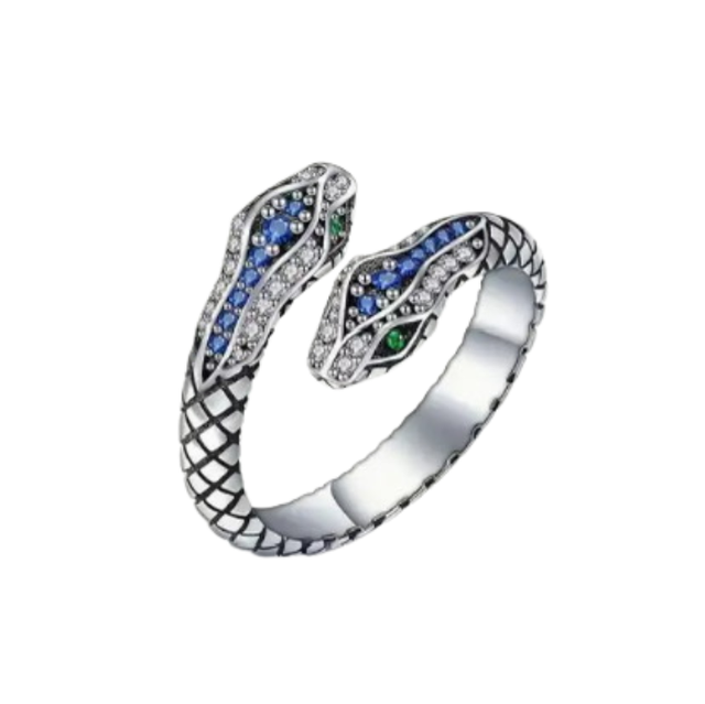 Double headed snake ring