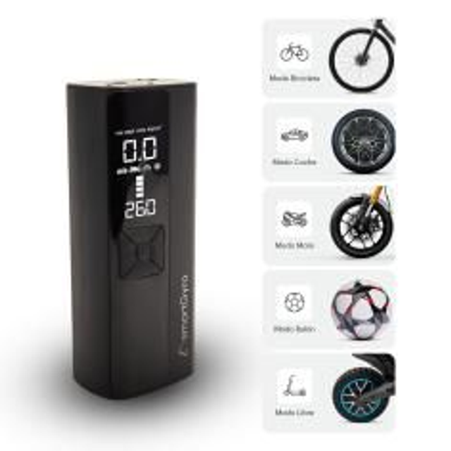 Bomba de Aire Inteligente con Manómetro y Batería