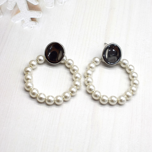 Créoles perle de nacre 