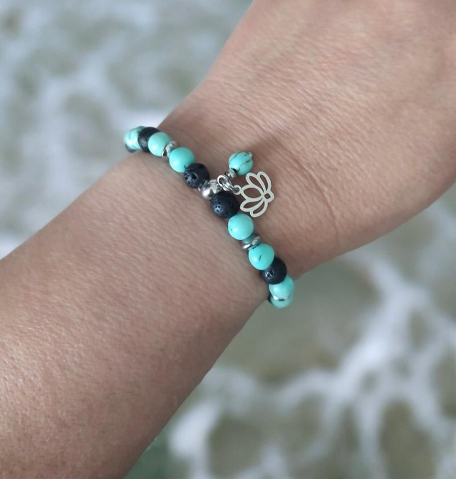 Bracelet Howlite Turquoise - Ancrage & protection