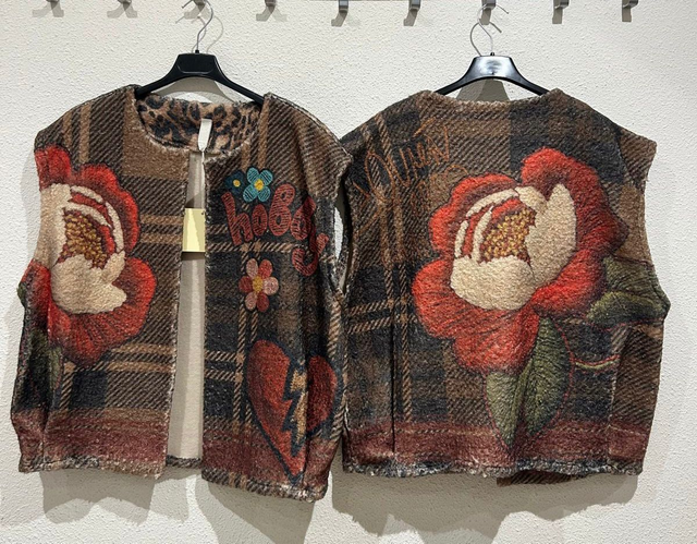 Gilet bouclé print 5