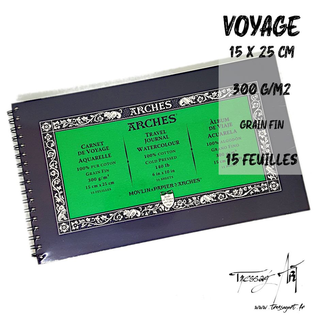 ARCHES - CARNET DE VOYAGE POUR AQUARELLE - CA059000