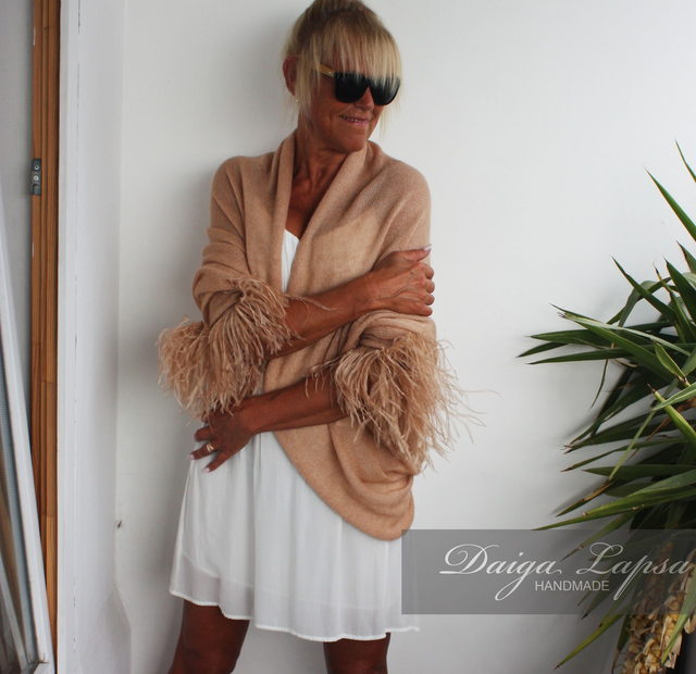 Kid mohair jacket with natural