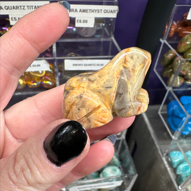 Yellow Jasper Frog 
