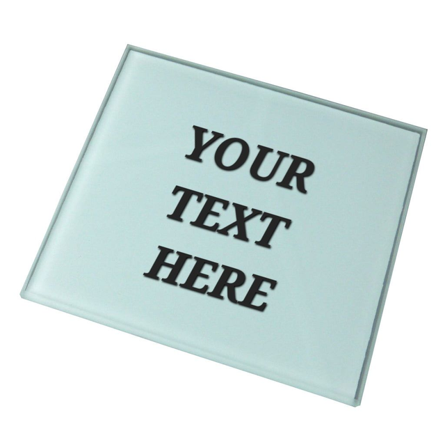 Custom Text 10cm Glass Coaster