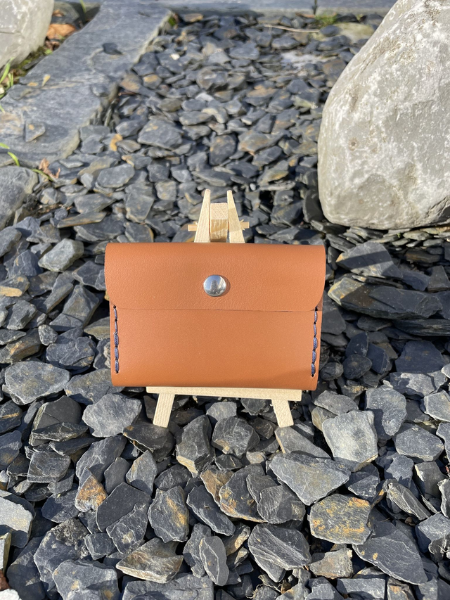 Porte-cartes/porte-monnaie marron