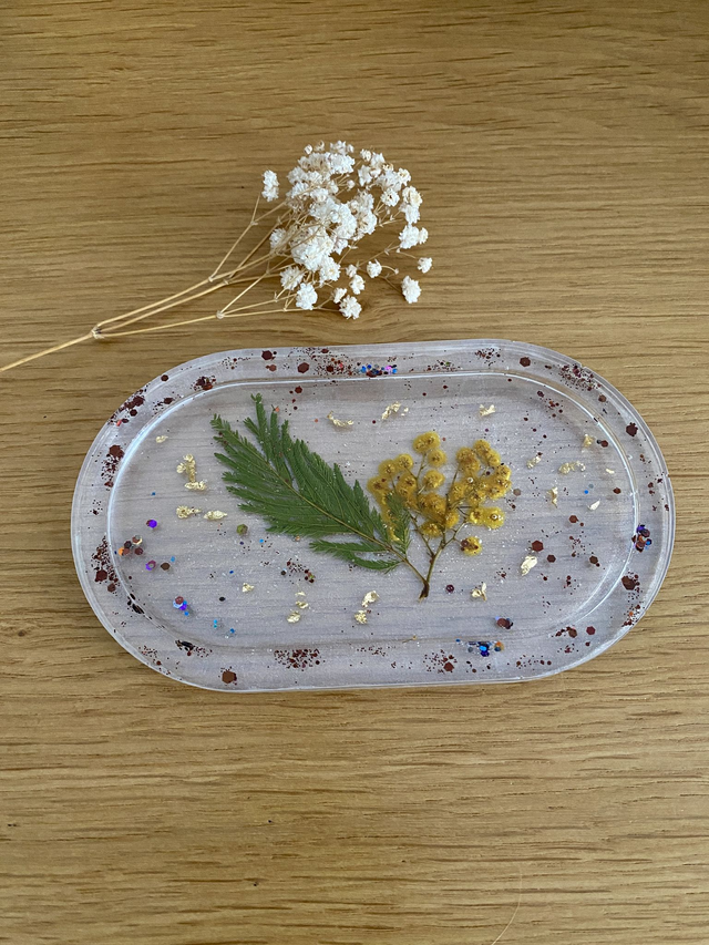 Vide poche - mimosa et paillettes