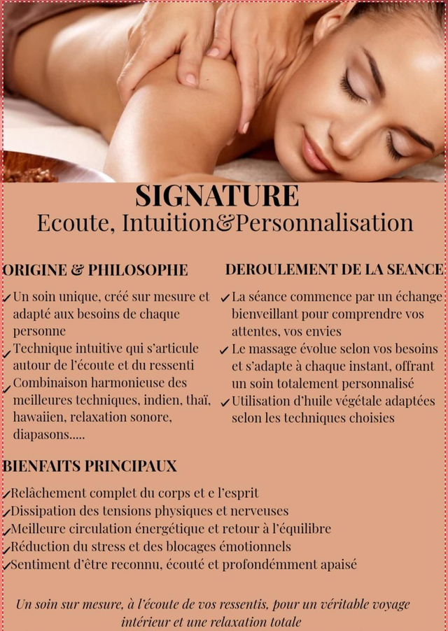 5.2 Massage Signature Intuition Personnalisation 1h