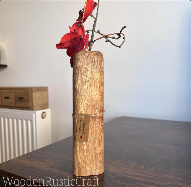 Spalted Turkish Oak Flower Vase