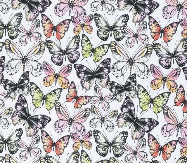  Jersey Stoff 0,5m Schmetterlinge 