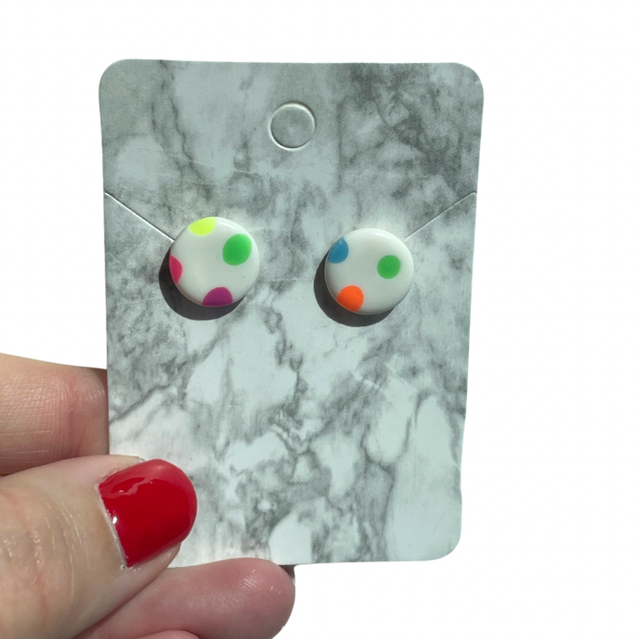 Neon spotty studs