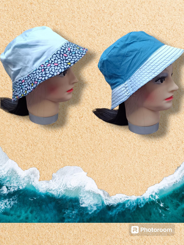 Bob réversible bleu 