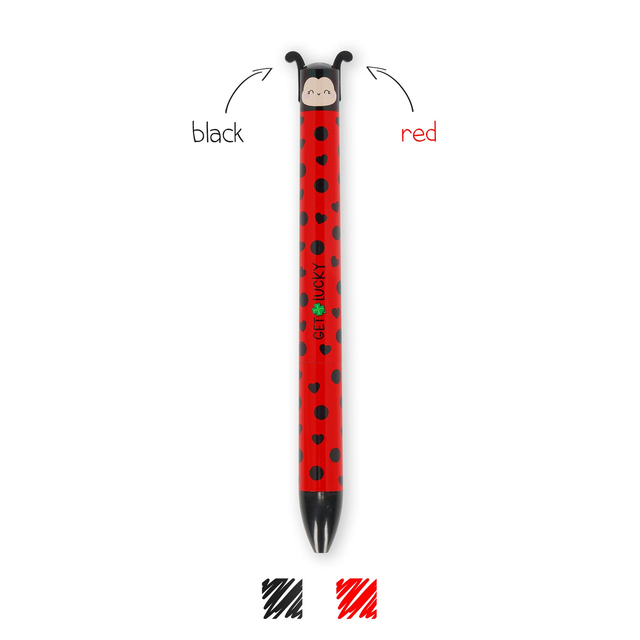 Penna a Sfera Due Colori Ladybug - Click&amp;Clack