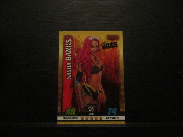Sasha Banks - Raw Slam Attax 10th Edition Original Trading Card #125