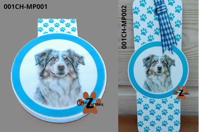 Marque pages Berger australien (magnétique ou standard)