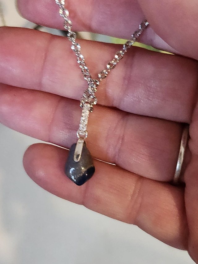 Collier pendentif aventurine bleu