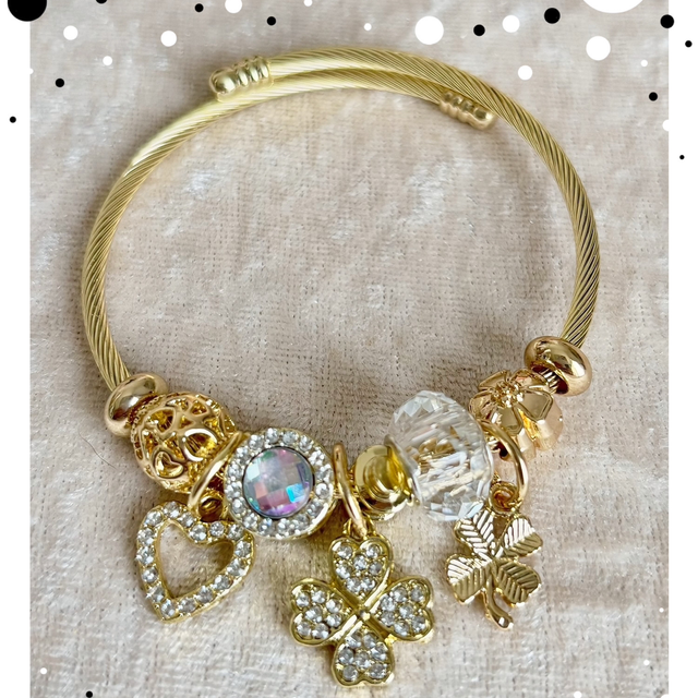 Bracelet Cœur ❤️ et trèfle 🍀 