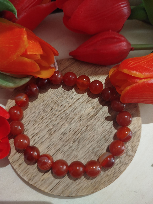 Bracelet Cornaline  10 mm