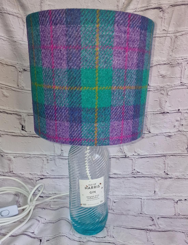 Jade Lilac Check Harris Gin Lamp