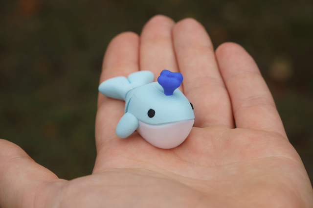 Baleine bleue flexible miniature