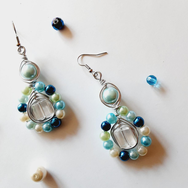 Boucles d’oreilles Cascade turquoise