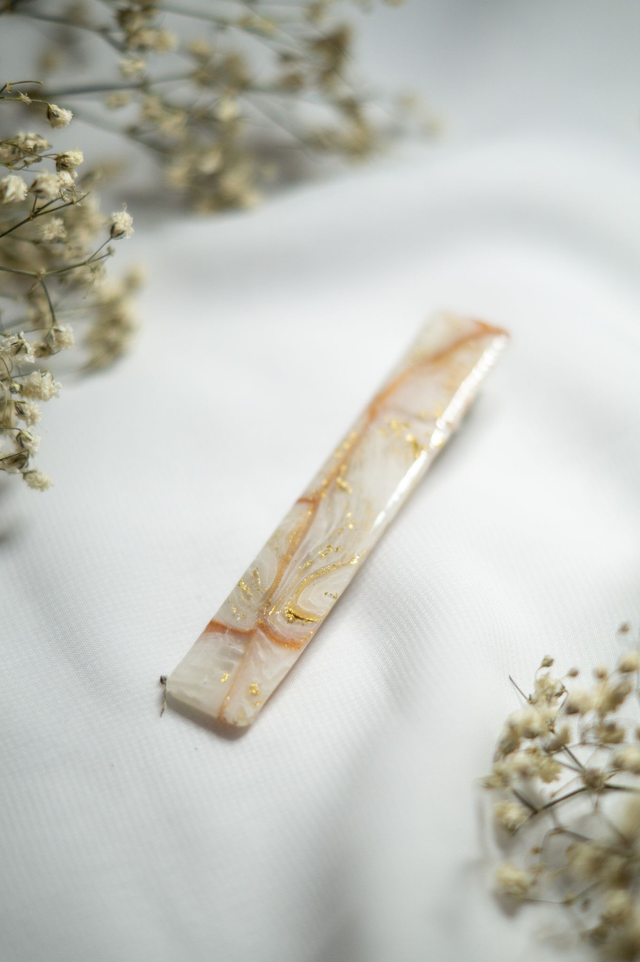 Coloris coquillage - Barrette longue