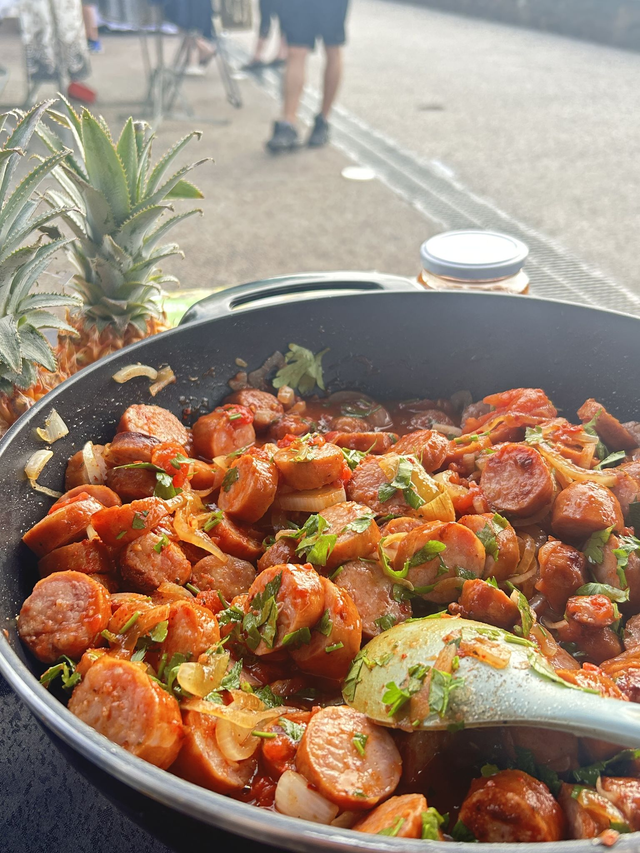 Rougail saucisse + riz + grain + rougail piment
