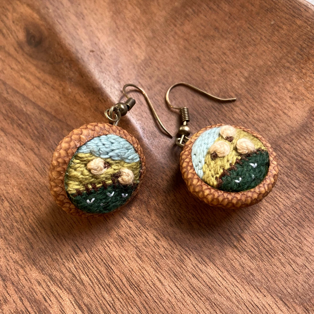 Boucles paysage &quot;Champ de moutons&quot;