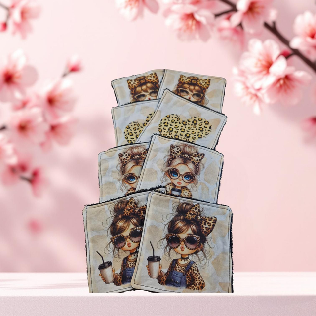 Carrés coton réutilisables 