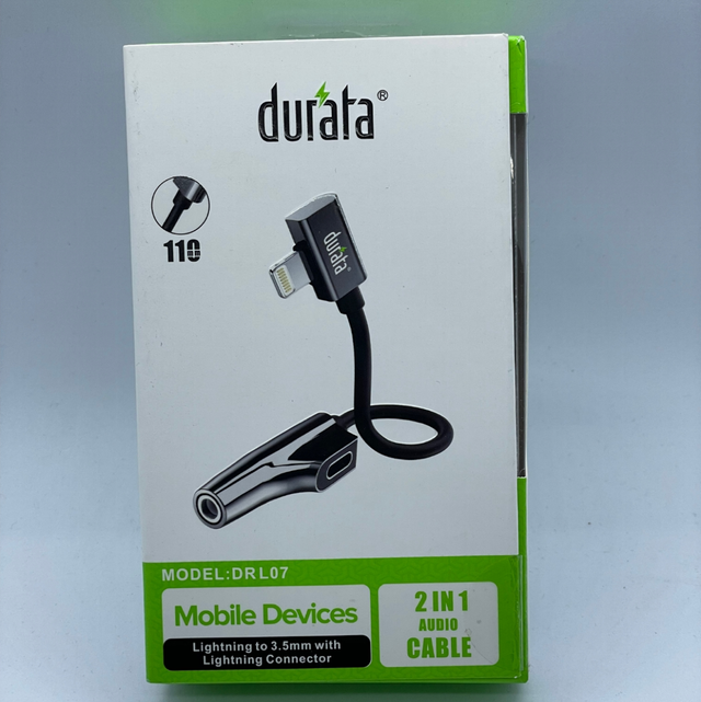 Adaptateur 2 en 1 Lightning vers Lightning et jack 3.5