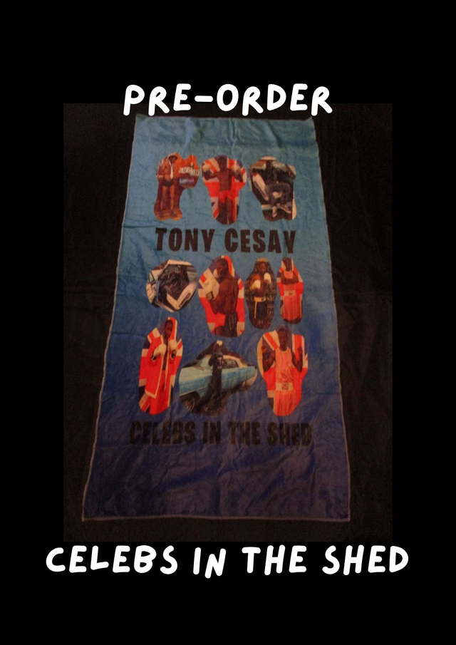 Tony Cesay ABA Champion Boxer Picture TWO COLOURS BLUE Blanket (BLACK Bubble Logo)(75cm x 150cm)