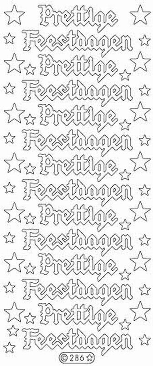Prettige Feestdagen Goud Glitter (39801)
